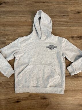 Harley-Davidson Light Gray Kids Hooded Sweatshirt